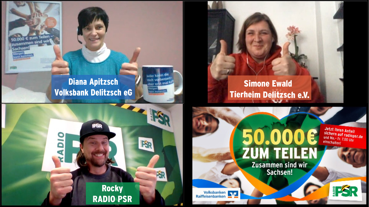 Digitale Scheckübergabe per GoTo-Meeting
